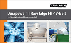 Download the Durapower II FHP V-Belt Brochure to explore the benefits of the light-duty fractional horsepower belt by Carlisle Belts